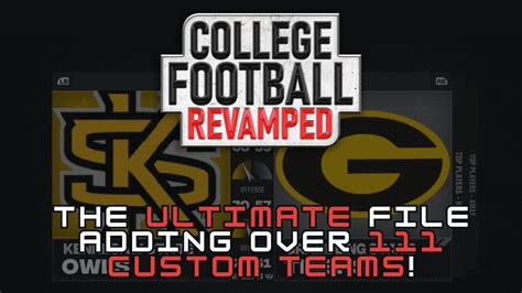 The ULTIMATE NCAA Football 14 Revamped File! Adds OVER 100 NCAA CUSTOM ...