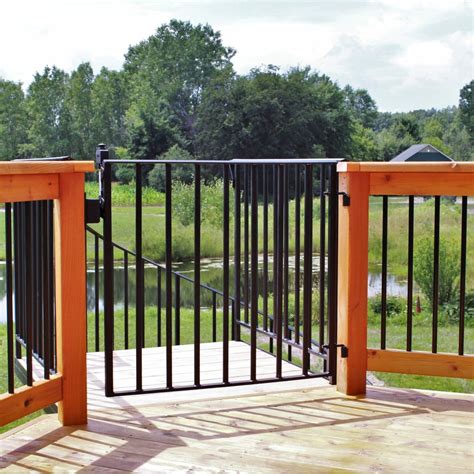 Pool Safety Gate at Deck and Spiral Stair - Great Lakes Metal Fabrication