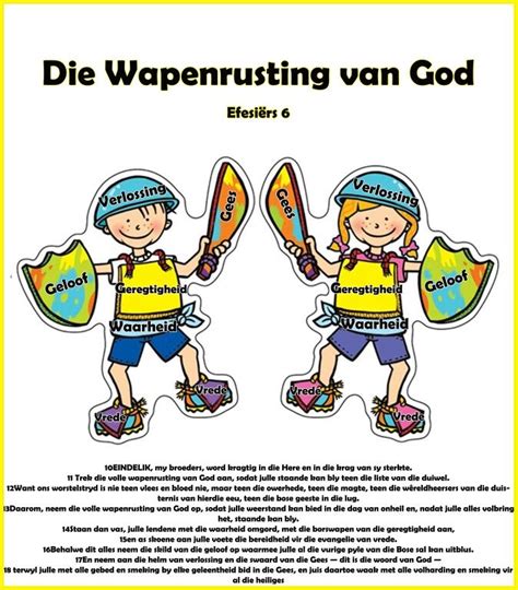 wapenrusting vir kinders | Bible for kids, Bible study for kids, Scriptures for kids