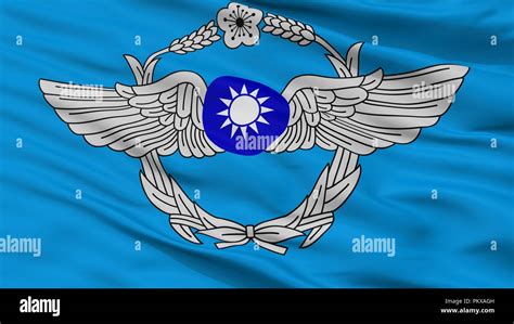 Republic Of China Air Force Flag, Closeup View, 3D Rendering Stock Photo - Alamy