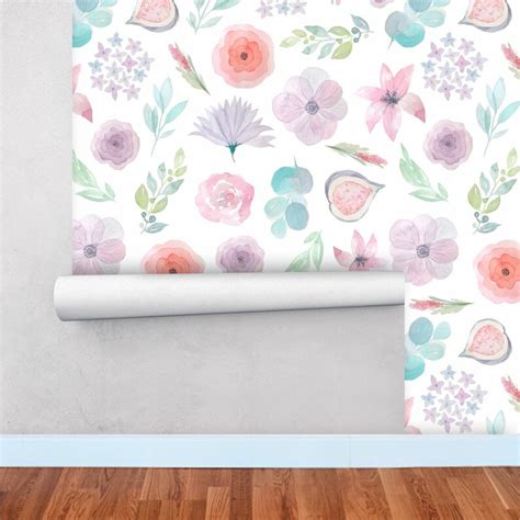 Floral Wallpaper Roll Botanical Wallpaper Wildflowers - Etsy