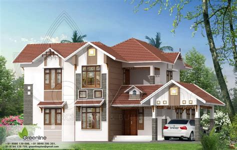 Trendy 2012 sq.ft house elevation in Kerala style