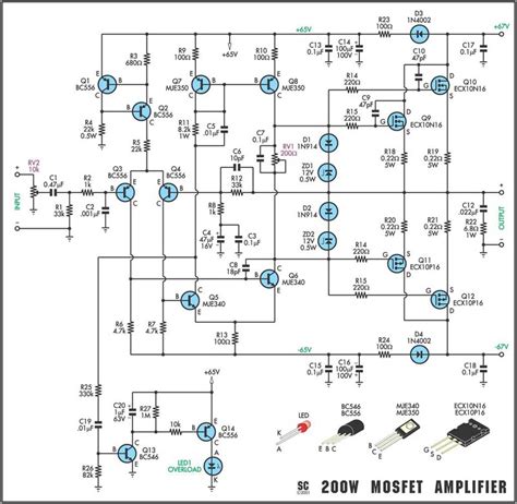 200w Audio Amplifier Circuit Diagram