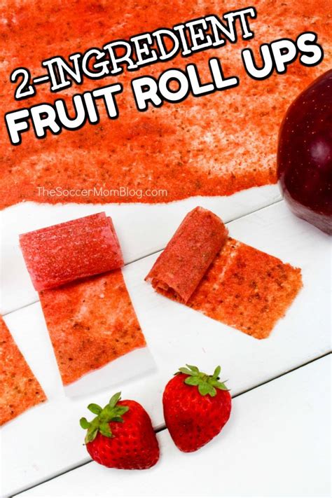 Homemade Fruit Roll Ups - Only 2 Ingredients! - The Soccer Mom Blog