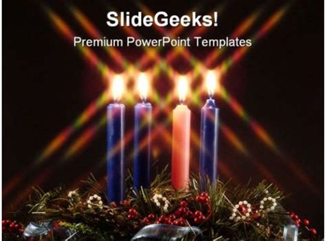 Advent Candles Religion PowerPoint Template 0610 | PowerPoint Slide Templates Download | PPT ...