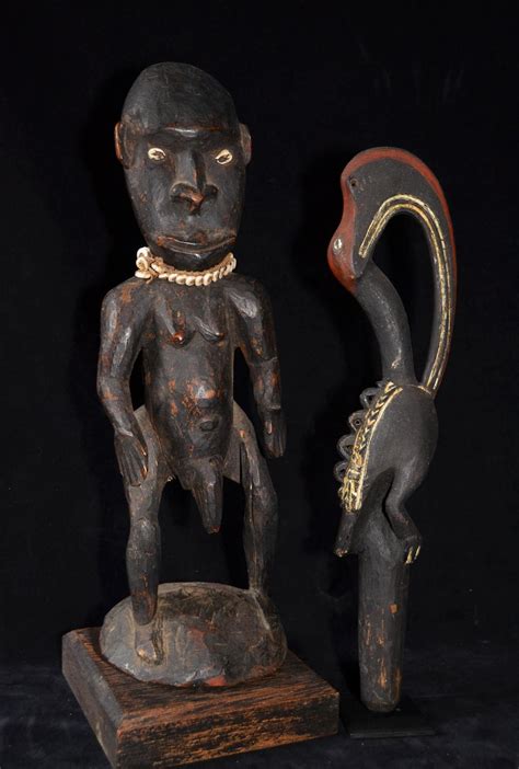 Sold Price: Two Older Sepik River Carvings, Papua New Guinea - January ...