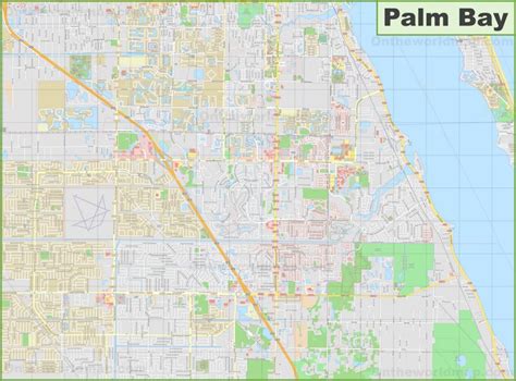 Large detailed map of Palm Bay - Ontheworldmap.com