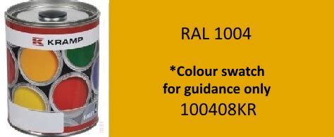 Standard RAL Colours100408KR Kramp RAL 1004 Golden Yellow paint 1 Litre ...