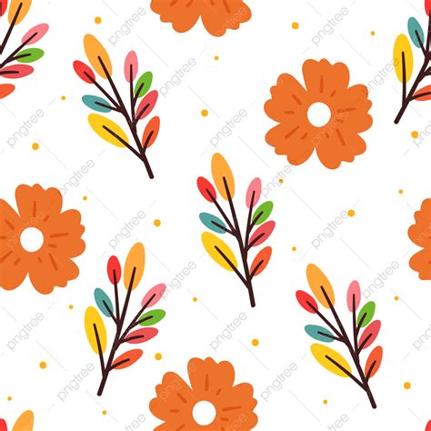 Seamless Pattern Flower And Leaves, Seamless Pattern, Flower Pattern, Flower Wallpaper PNG and ...