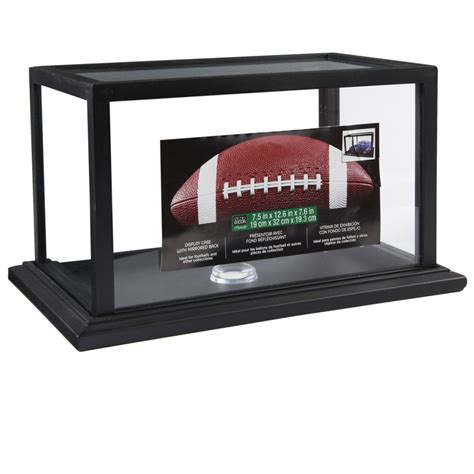 Black Football Display Case With Mirrored Back by Studio Décor ...