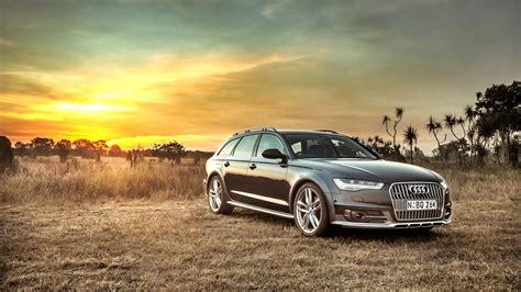 Download Audi Car Sunset Vehicle Audi A6 Allroad 4k Ultra HD Wallpaper