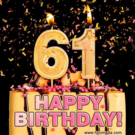 Happy 61st Birthday Animated GIFs | Funimada.com