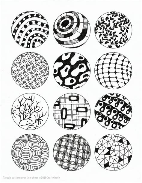 54 Zentangle Pattern Ideas for Beginners