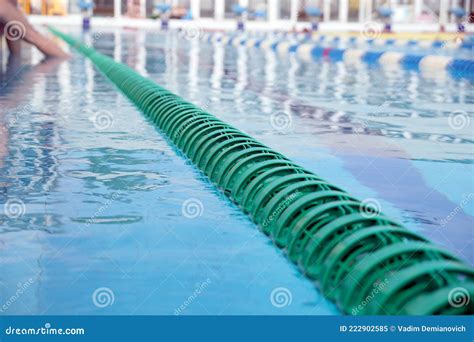Dividers of Paths in the Big Swimming Pool Stock Image - Image of ...