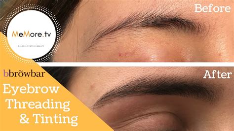 Eyebrow Threading and Tinting // Before & After // MeMoreTv - YouTube