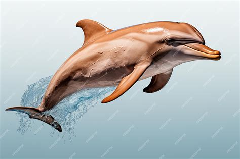 Premium AI Image | cute dolphin jumping on white background illustration