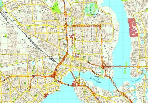 Jacksonville digital map | Digital Maps. Netmaps UK Vector Eps & Wall Maps