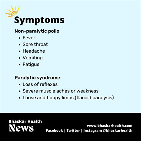 Poliovirus Symptoms