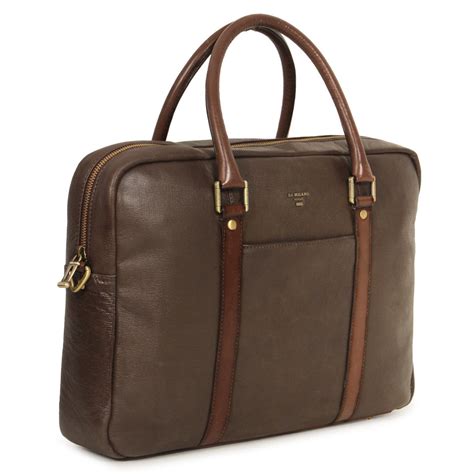 Da Milano Taupe Laptop Bag | Cb-0308taupematrix