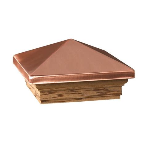 Shop Deckorators Copper Metal Cedar Deck Post Cap (Fits Common Post Measurement: 6-in x 6-in ...