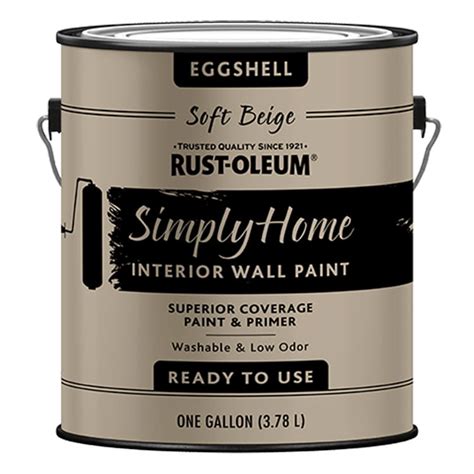 Rust-Oleum 332118 Simply Home Eggshell SOFT BEIGE Interior Wall Paint gallon - Walmart.com ...