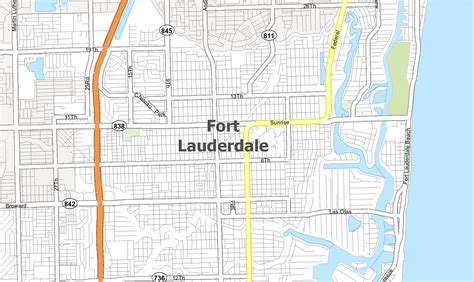 Map Of Florida Miami And Fort Lauderdale - Drusie Kimberlyn