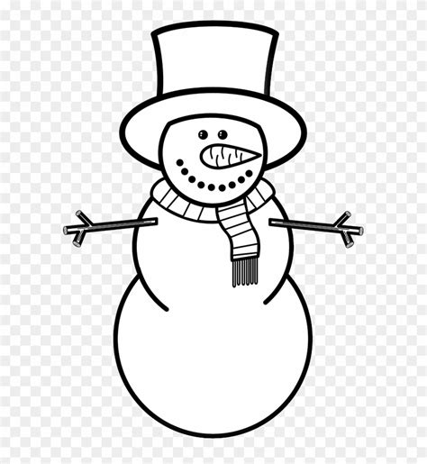 transparent snowman clipart black and white - Clip Art Library