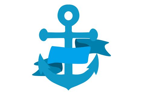 Blue Navy Anchor Logo icon With Transparent Background 24029680 PNG