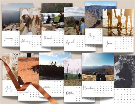 2022 Photo Calendar Template Customizable Calendar Template | Etsy