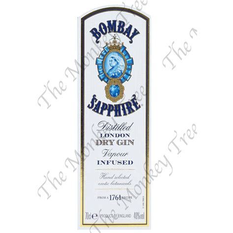 Bombay Sapphire Edible Image Bottle Label - The Monkey Tree