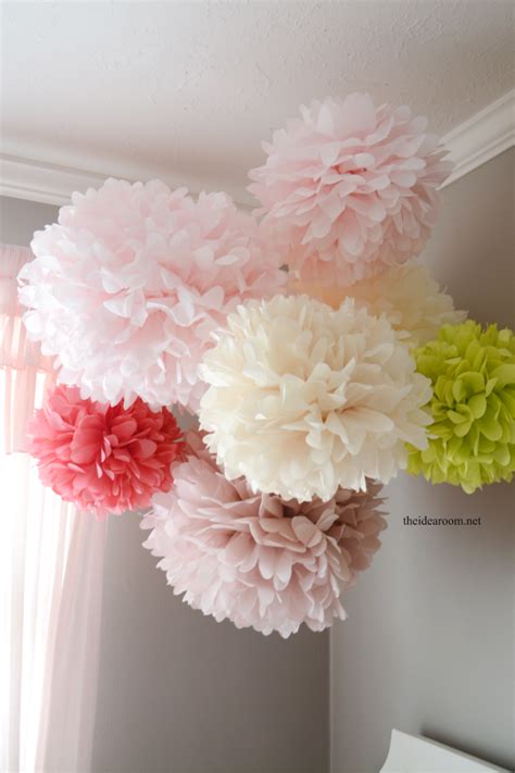 Tissue Paper Pom Poms Tutorial - The Idea Room