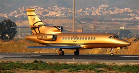 Golden jet. Anyone have any idea how much it might be worth? I know regular private jets go for ...