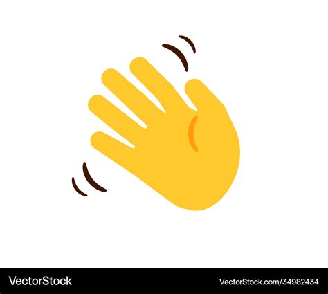 Waving hand cartoon moving human hand gesture Vector Image