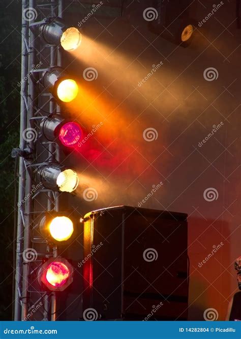 Stage Lights during Concert Stock Photo - Image of performance ...