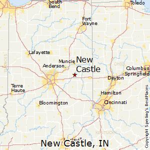 New Castle Indiana Map | Zip Code Map