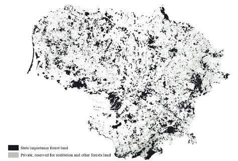 Lithuanian forests by ownership types in Lithuania (Source: State ...