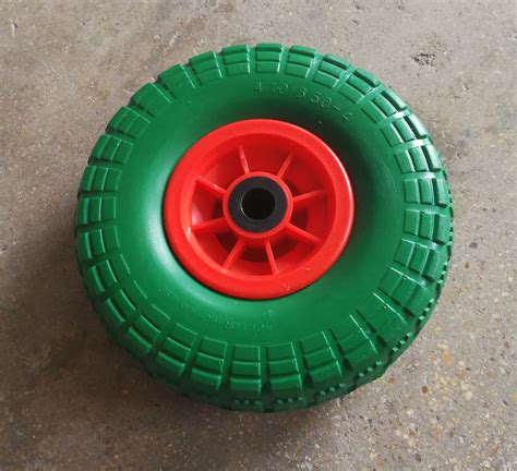 10 Inch Green Color Plastic Rim PU Form Wheel (3.50-4) - China Pneumatic Wheel and Rubber Wheel