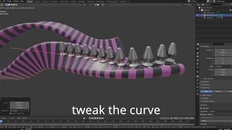 BLENDER: How to array object along curve without distortion and align to a surface normal. - YouTube