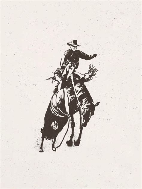 Bucking Bronco Graphic Print Southwestern & Western Room - Etsy