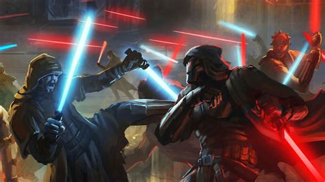 Star Wars Jedi Vs Sith Artwork - 1280x720 - Download HD Wallpaper - WallpaperTip