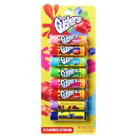 Fruit Gushers 8 Piece Candy Flavored Kids Lip Balm Set - Walmart.com ...