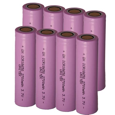 8PCS 3.7v 18650 rechargeable battery 2700mah Li ion lithium ion cells replace for Samsung ICR ...