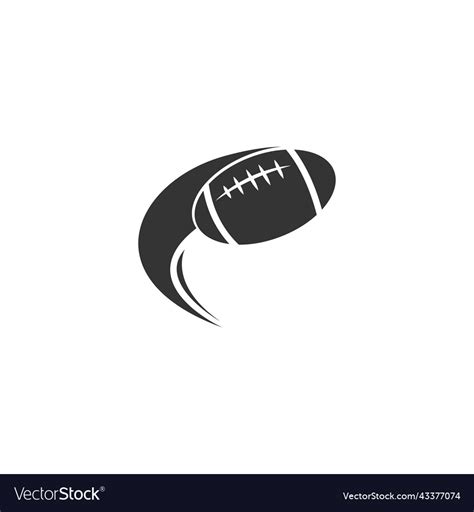 Rugby ball icon logo design Royalty Free Vector Image