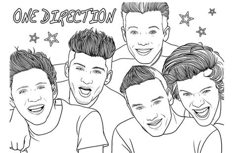 One Direction Chibi Coloring Pages