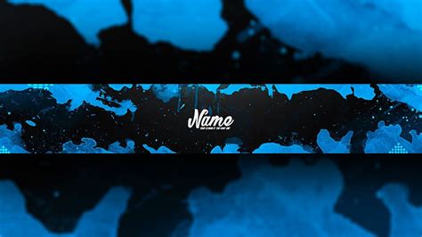 [FREE GFX] Insane Blue and Black Youtube Banner Template Download + How to edit! - YouTube