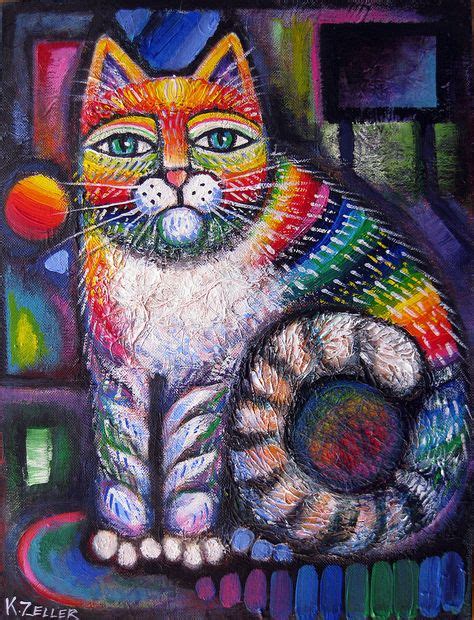 730 Funky Cats ideas | cats, cat art, animal art