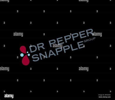 Dr Pepper Snapple Group, rotated logo, black background Stock Photo - Alamy