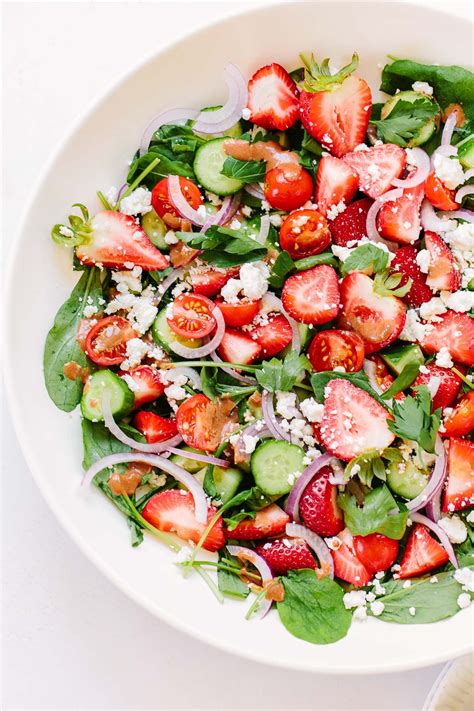 Summer Strawberry Salad with Feta - Familystyle Food