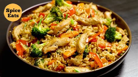 STIR FRY CHICKEN RICE | STIR FRY CHICKEN RICE WITH VEGETABLES | FRIED ...