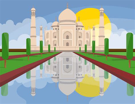 Taj Mahal India 1270770 Vector Art at Vecteezy